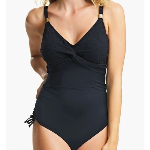 Fantasie Ottawa underwire twist front 1 piece swimsuit size 32J NWT - Picture 1 of 5